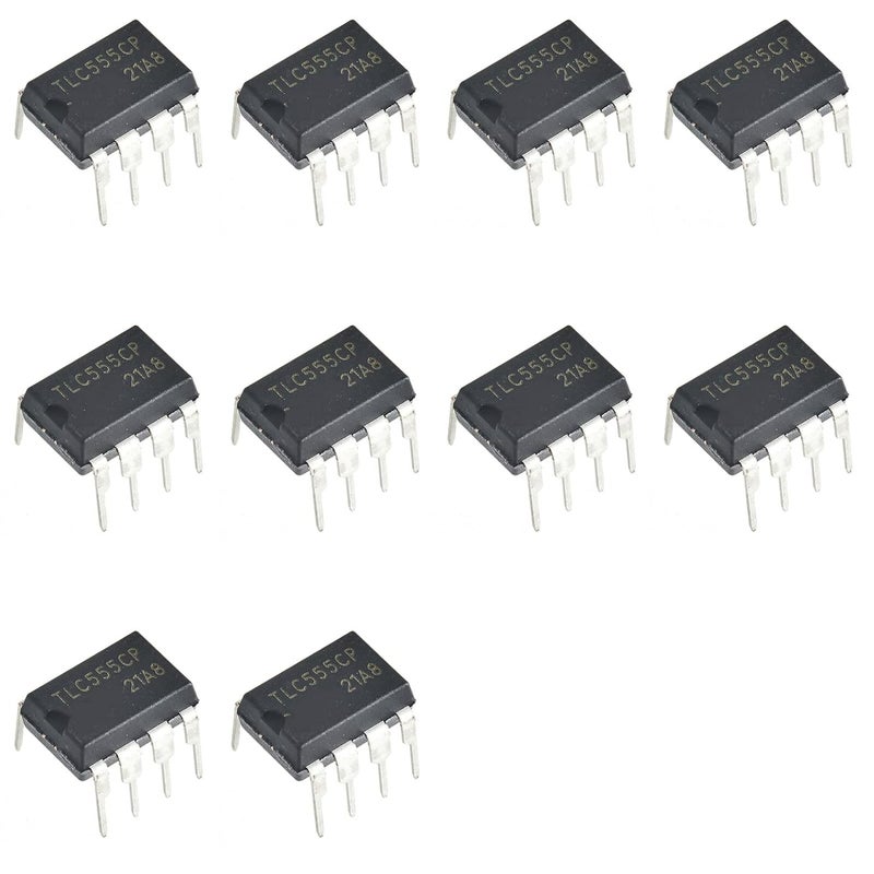 Bridgold 10pcs TLC555CP TLC555 TLC 555 TI Lin CMOS Timers IC Chip，DIP-8. - Image 1